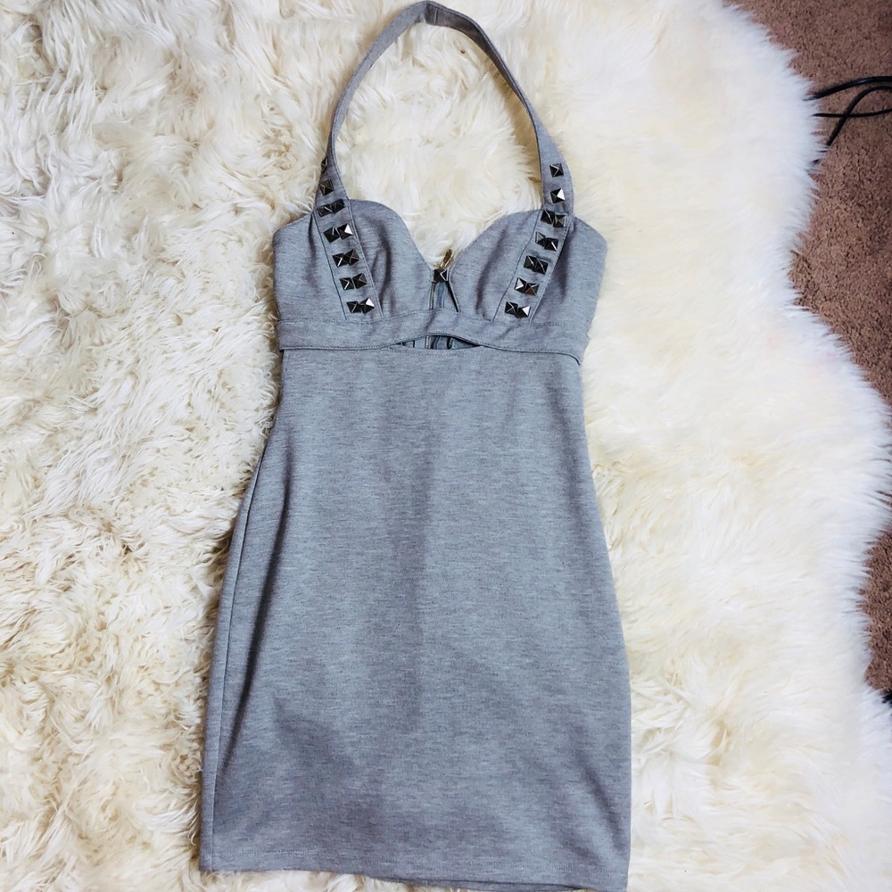 Gray bodycon dress